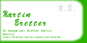 martin bretter business card